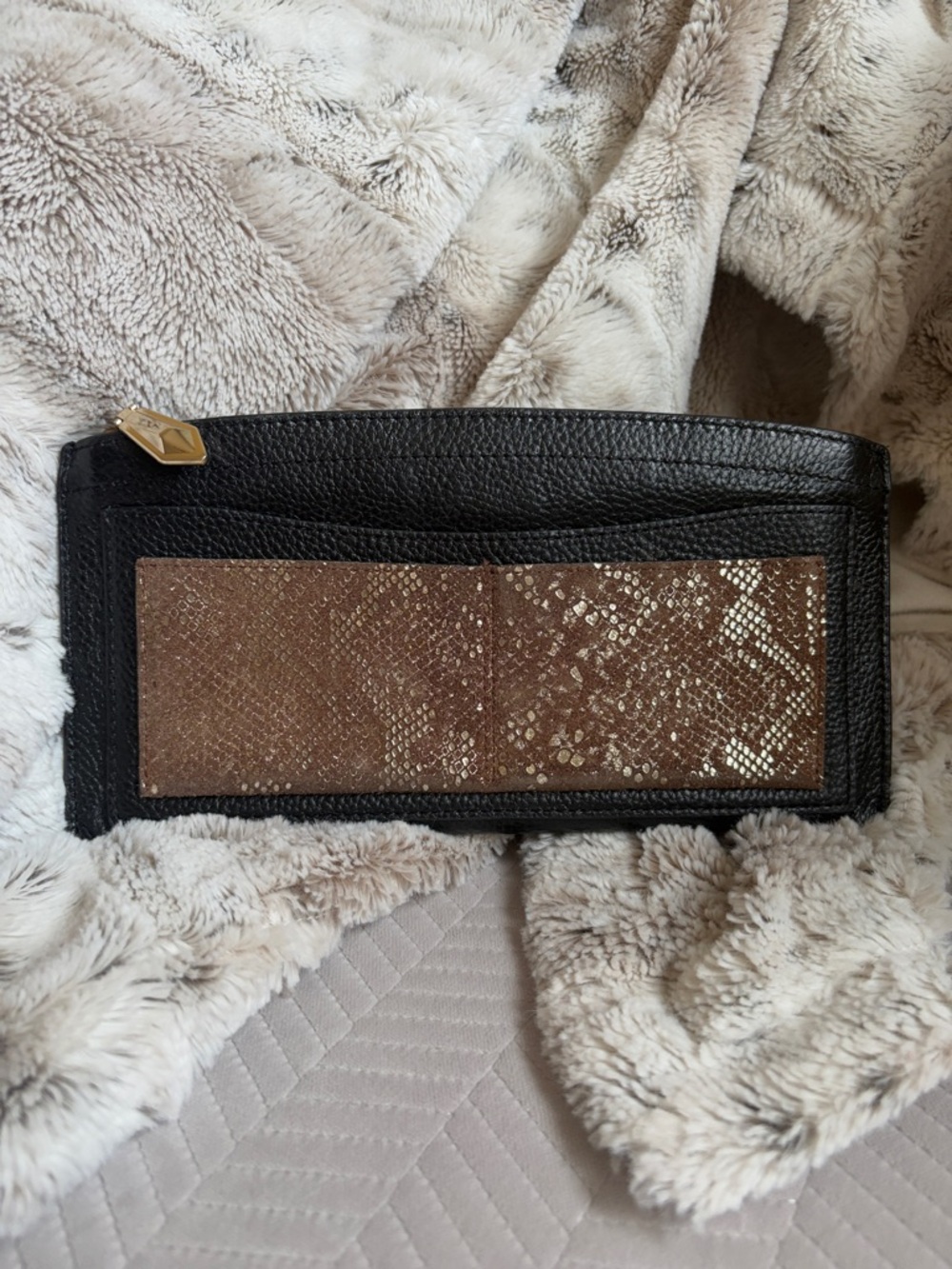 Black and Gold Leather Wallet